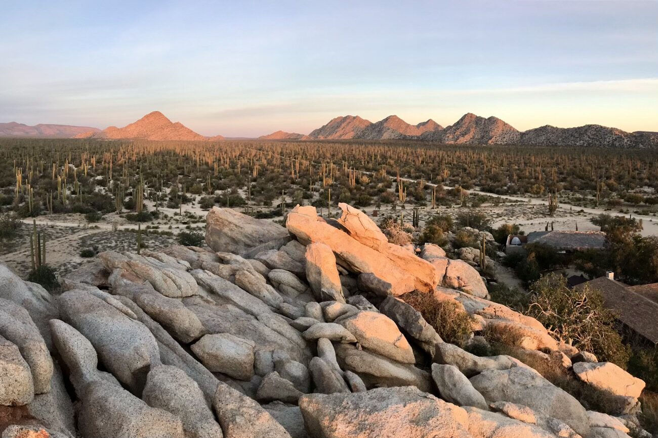 Sunrise from the rocks above Rancho Escondido