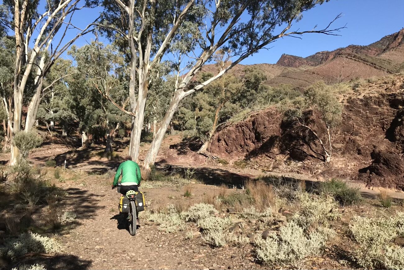 We followed the Parachilna gorge down from Blinman and biked the 500m in to camp at the northern trailhead campsite of the Heysin trail