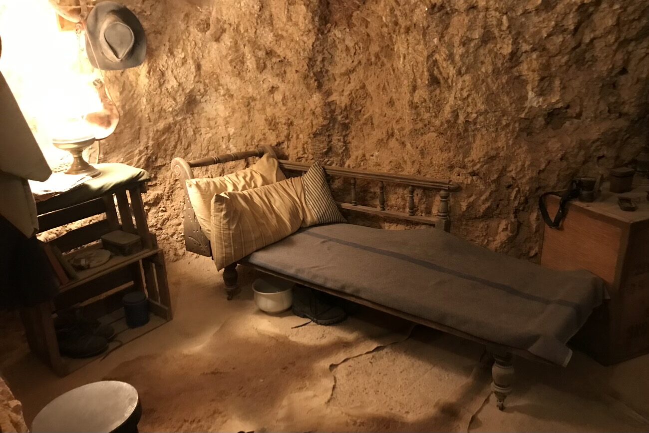 An example of a miners dugout in the early days