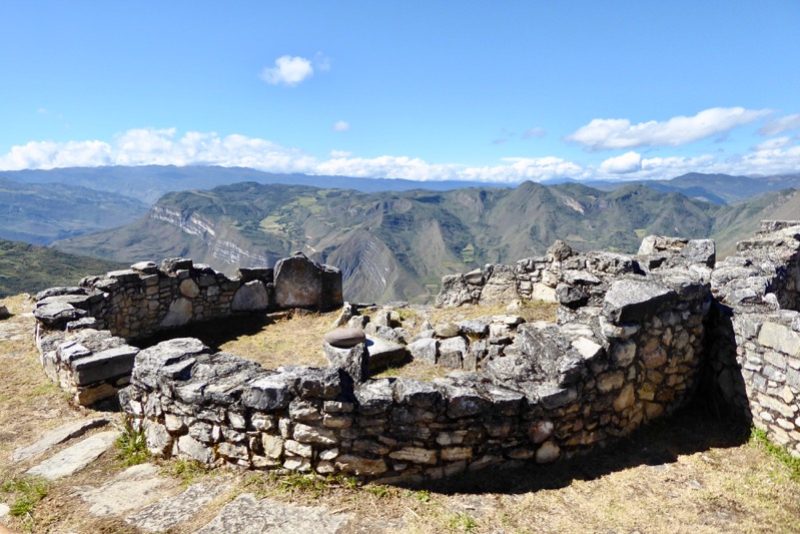 Remnants of one of the 400 or so dwellings on top of Kuelap