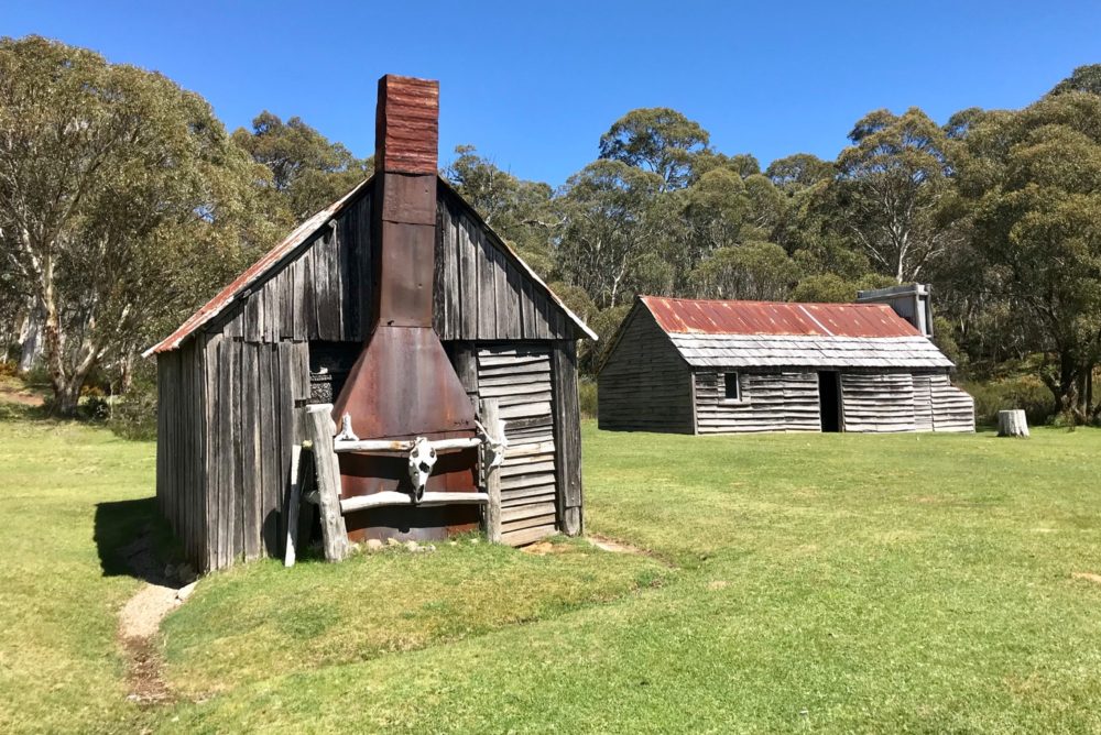 Tin Mine huts, the grass clipped low by the Brumbies, no need for a ride-on here