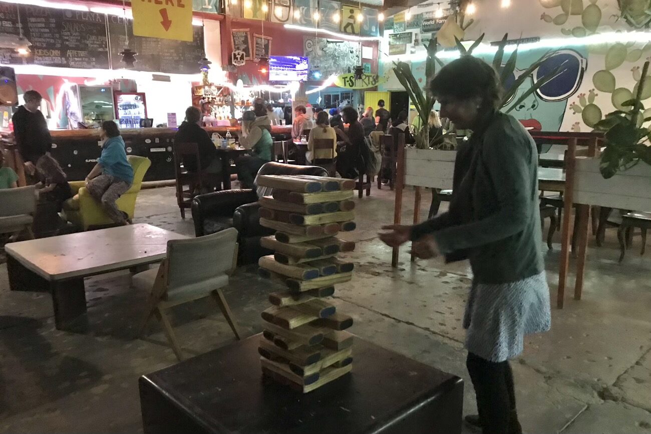 Playa Central is also an evening hangout zone with pizza, drinks and games to play