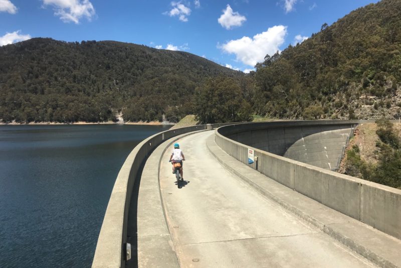 The Tumut reservoir dam, before a big climb up to the high country again