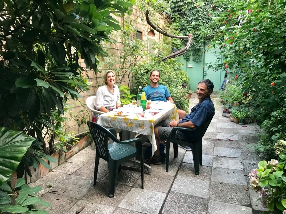 Enjoying the company of Ana and Ricardo in the garden area of our hostel. I linked up with Ana through Instagram, she is a Basque lass who has come north via Iran and Armenia. Ricardo is touring in the opposite direction