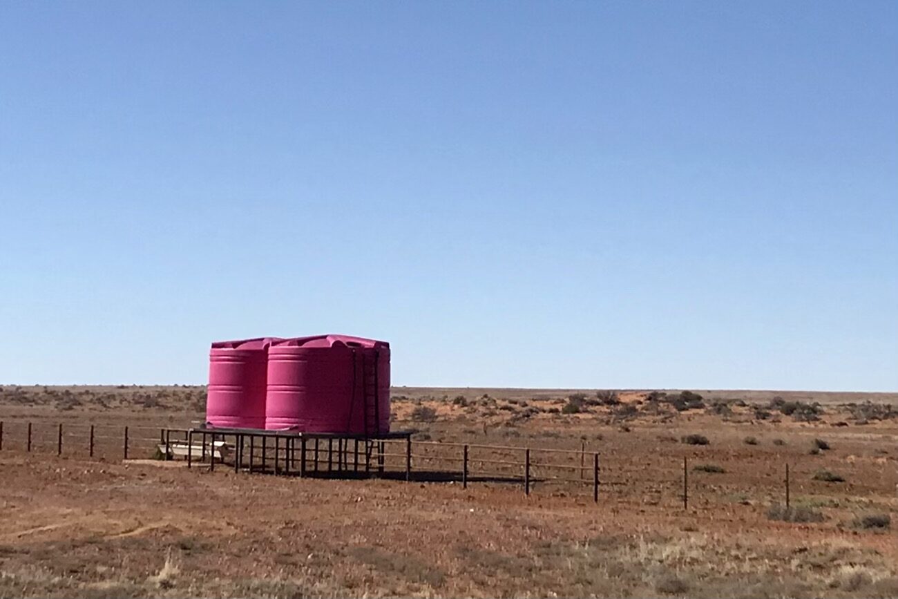 And clashing pink water tanks maybe for breast cancer awareness?