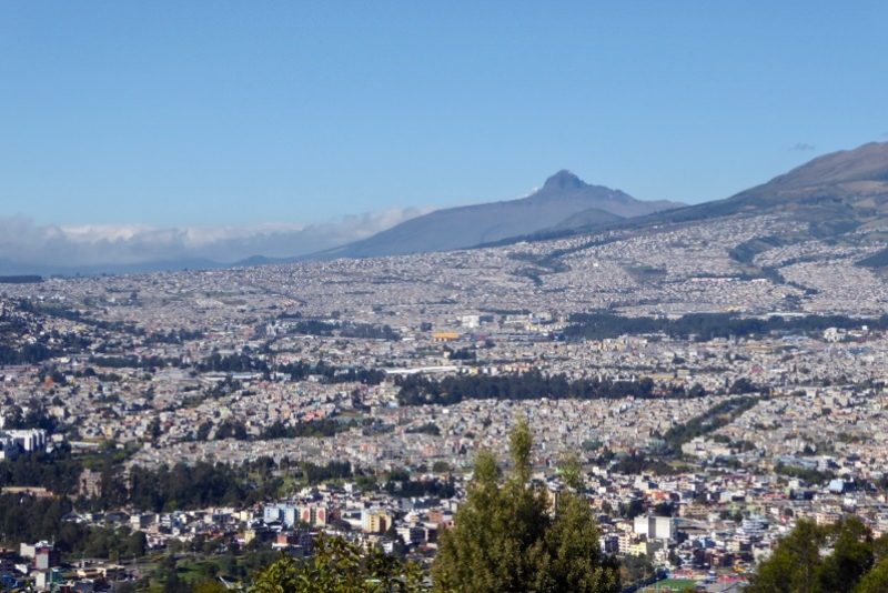The southern side of this ginormous city, Volcan Chimborazo is just hidden by the rocky plug