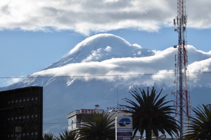 Riobamba city and mountain scape