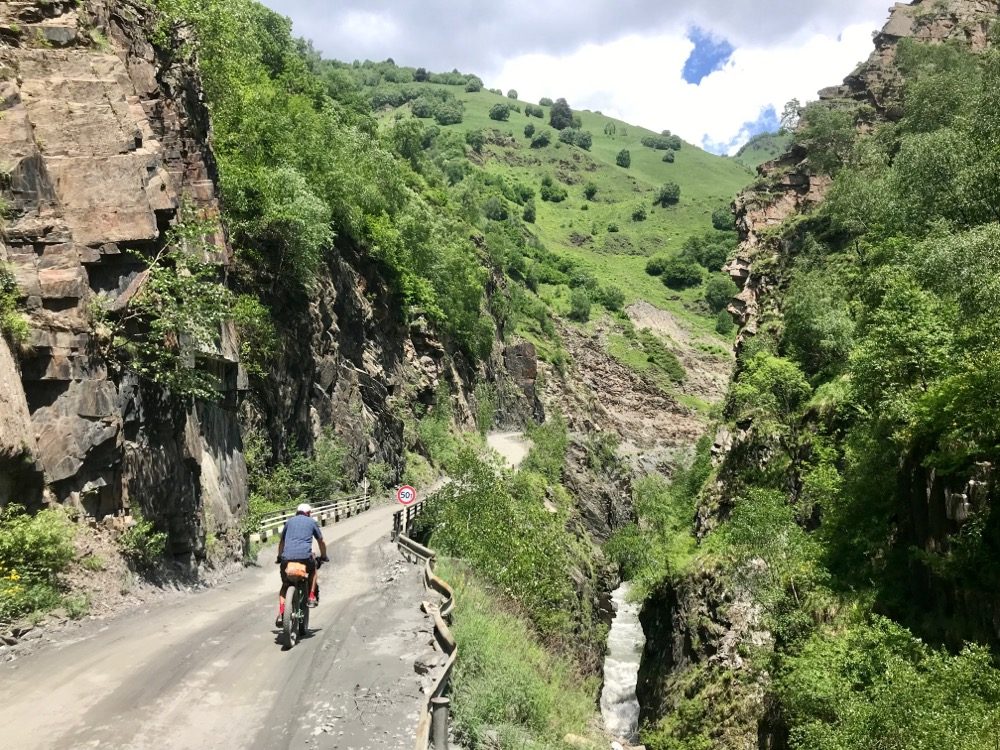 Followed by 13km on the paved road and another 10 on a narrow rough road to Ushguli