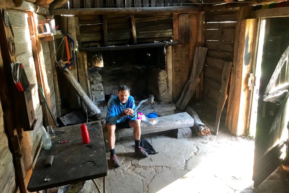 Inside Cascade hut