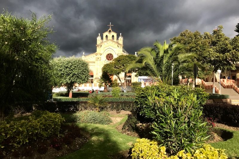 Stormy skies above Saraguras iglesia