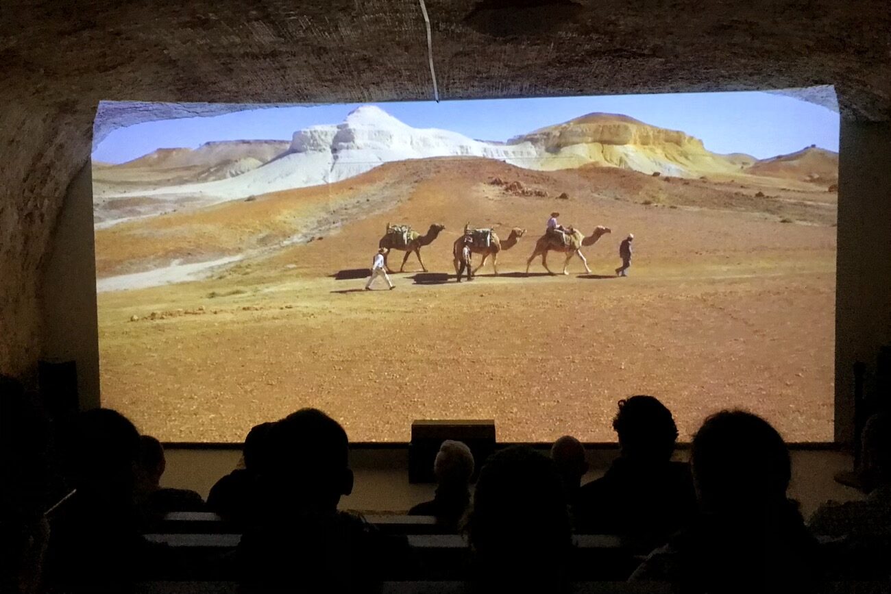 In the underground movie theatre we watched the story of Coober Pedy opal discovery