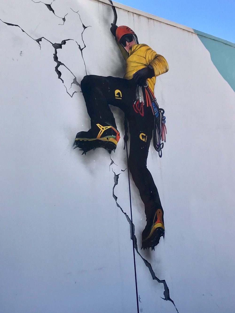 This amazing painting was on a wall by a petrol station, incredibly lifelike