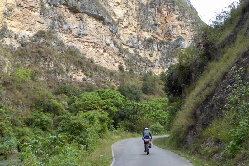 Our journey (mostly downhill to Equador begins alongside the Rio Utcabamba