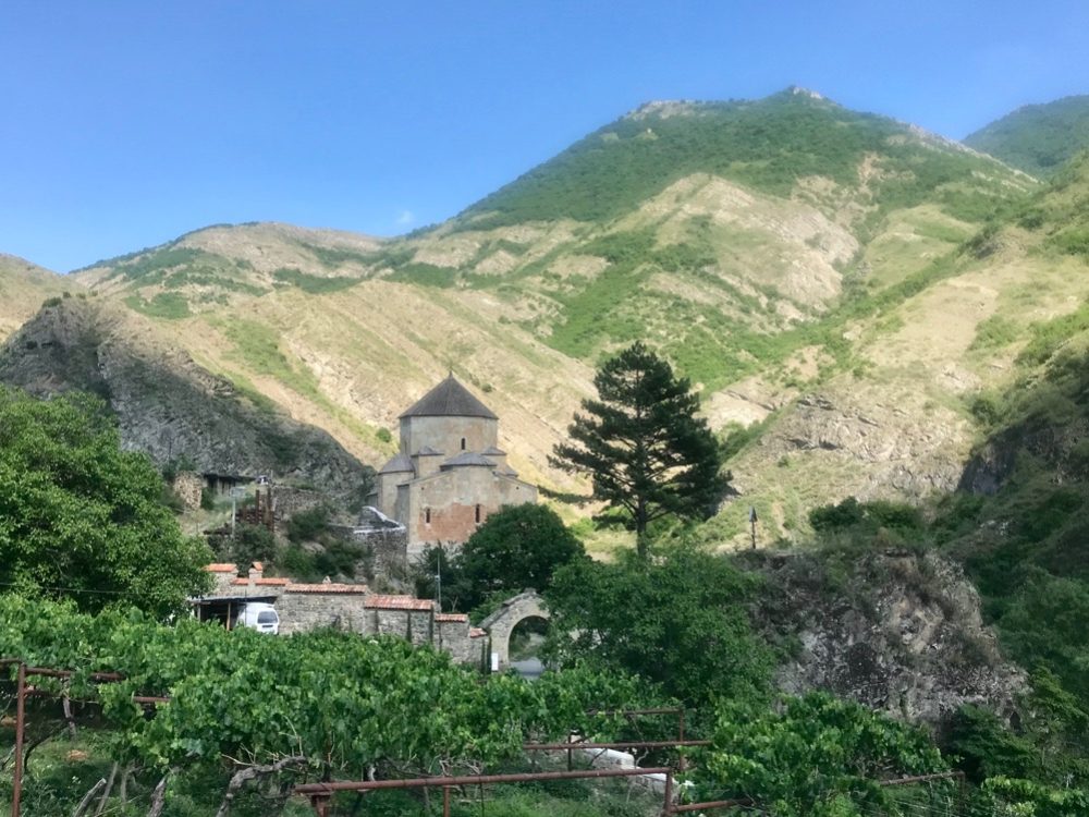 10 hours after leaving the grazing slopes Above Tejesi, we were into full on grape growing, wine cellars and old churches and monasteries