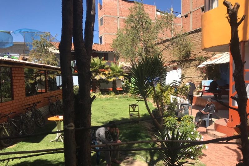 The green oasis of Jo’s Place in Huaraz