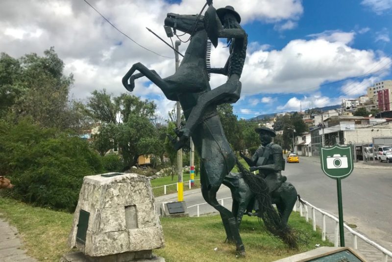 Don Quijote and his sidekick Sanchez featured in these statues in the arty modern city of Loja