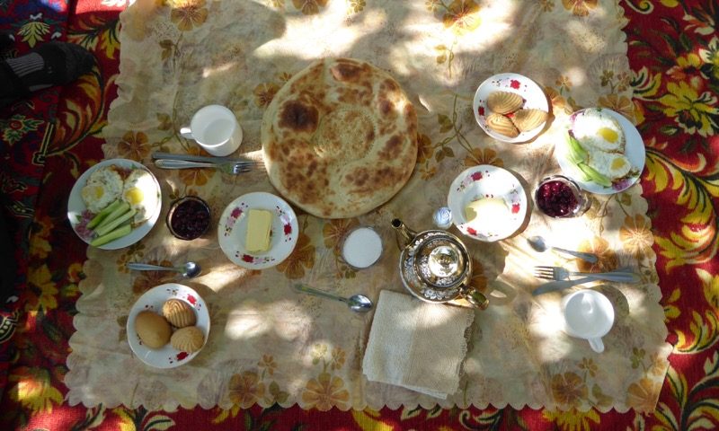 A Pamir Lodge breakfast