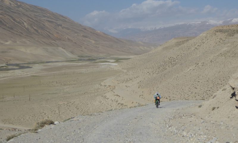Starting the climb out of the PAmir valley to cross into the high Pamir plateau
