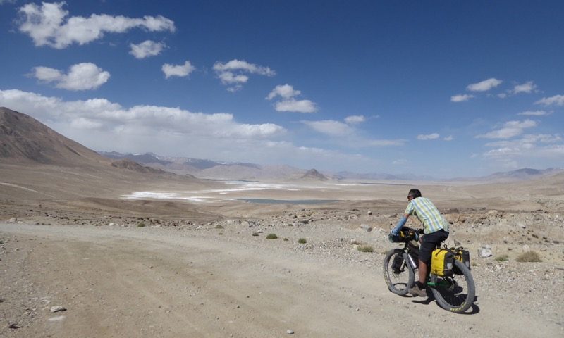 Salt lakes on the Pamir plateau, heading into Bulunkul