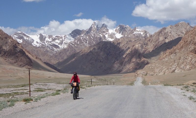 Mountains become redder and more raggedy as we get closer to Murghab