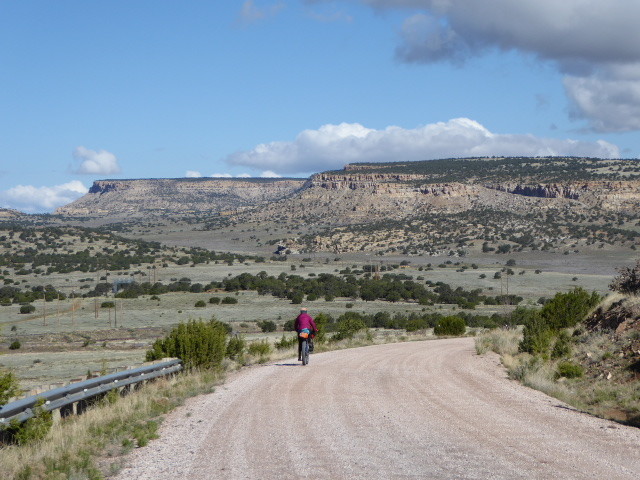 Out of the forested hills and down into the start of the mesa country