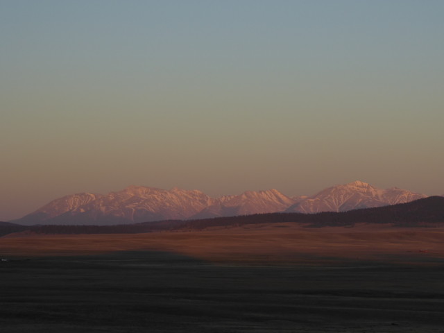 Sunrise on some of the Collegiate Peaks (14,000′ peaks named after Yale, Princeton etc)