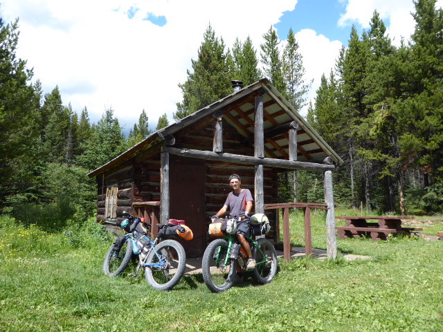 A first come/first served hut along the route – but nicer to carry on to Elk Lakes