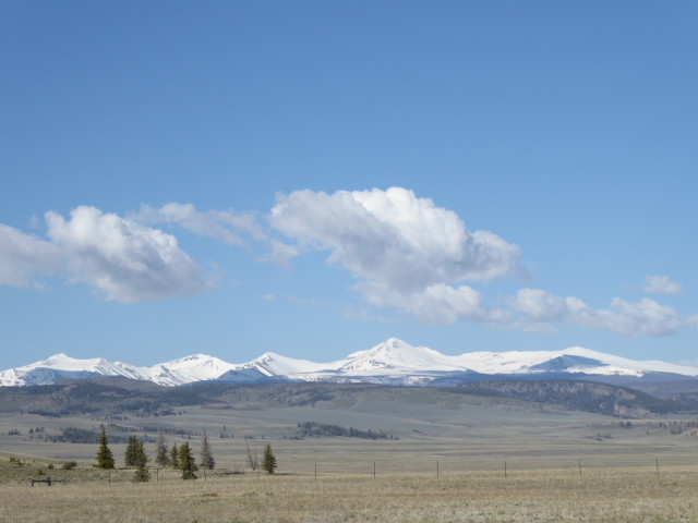 Snowy Colorado peak backdrop