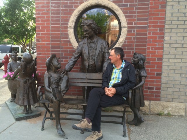 On the streets of Steamboat, met up with Einstein