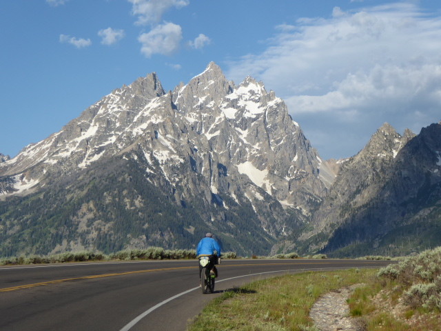 On the inner Teton National Park road – The Grand Teton in behind