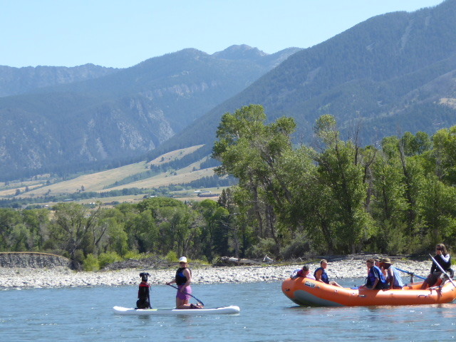 A big variety of river users out on the Yellowstone River any day of the week in summer
