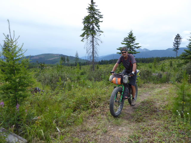 Winding thru the single track above Elkford avoiding a slip on the main route